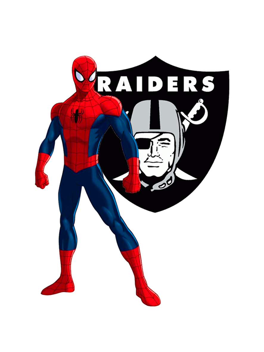 Oakland Raiders Spider Man Logo vinyl decal